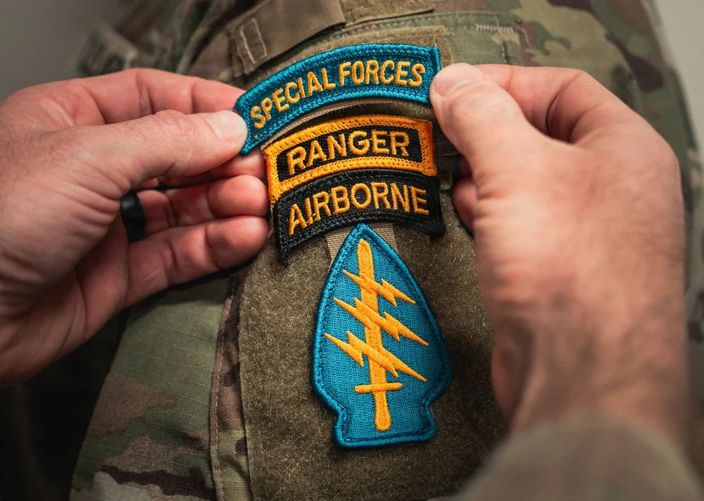 U.S. Army Special Forces Patch Set – Airborne & Ranger Embroidered Iron-On Set detail view 3