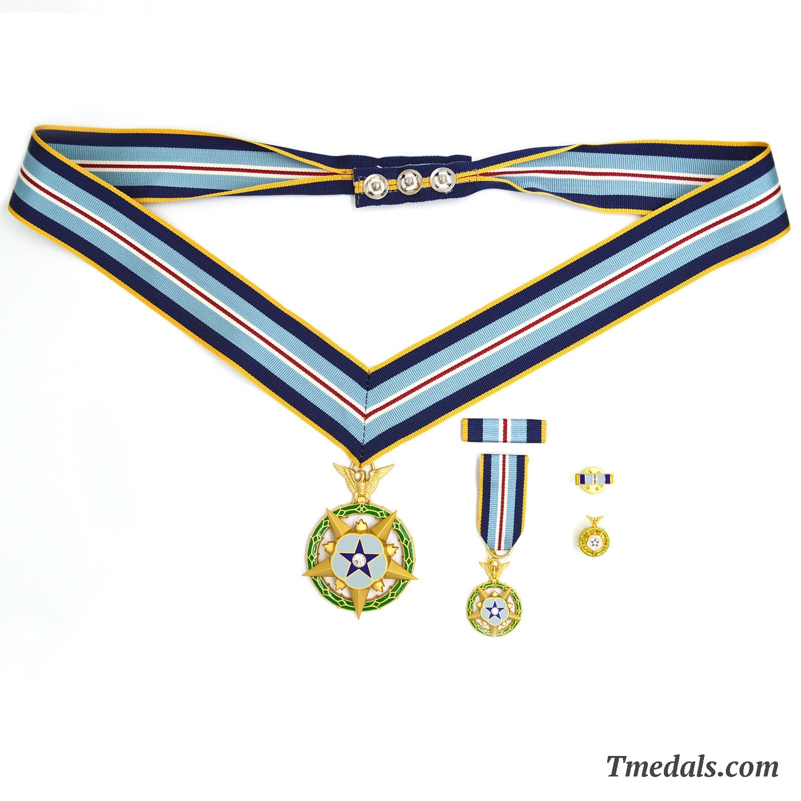 Cased U.S. NASA Space MOH Space Medal of Honor Neckribbon Version WWII Badge Order replica