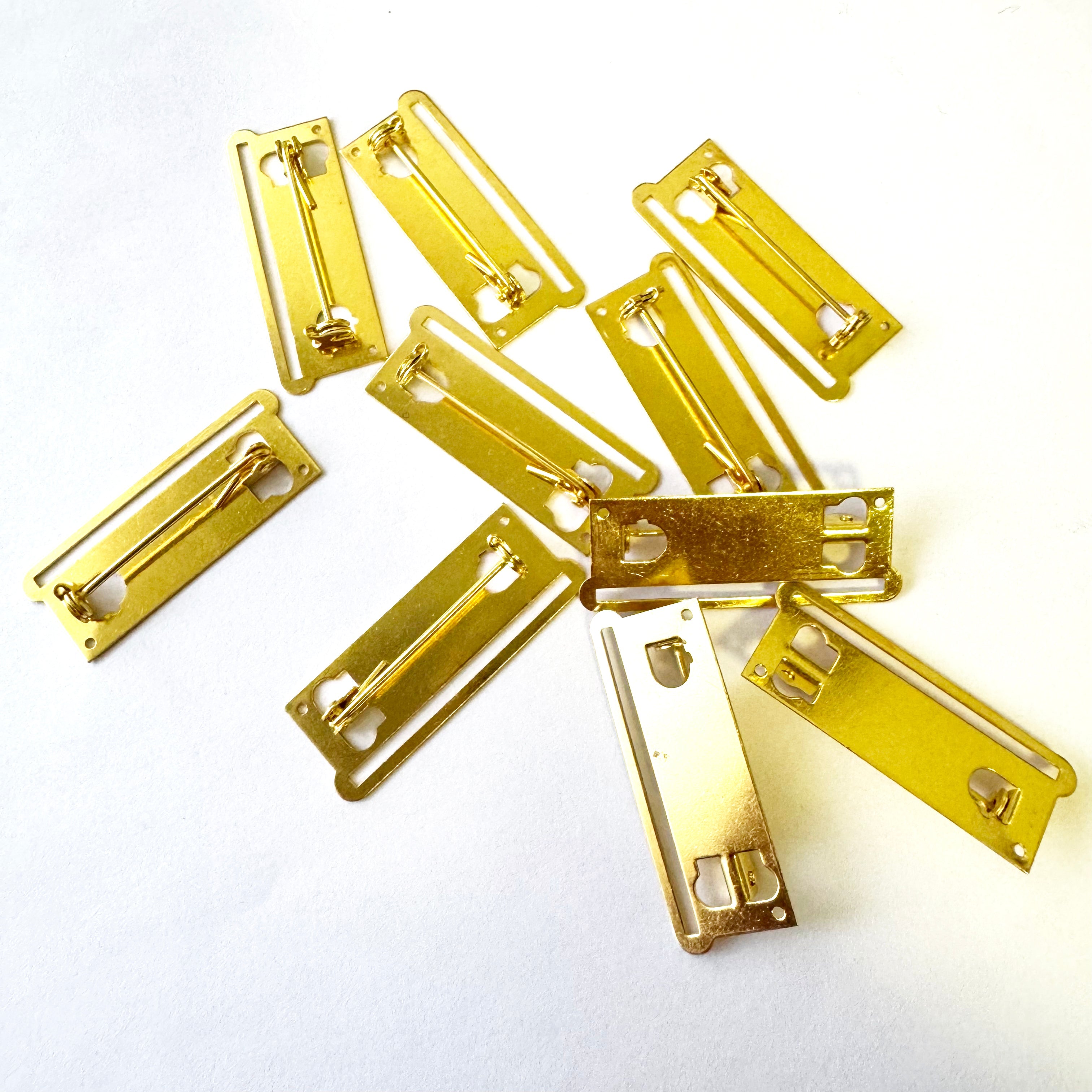 10× Medal Ribbon Mounting Bars Brooch Pin Fixing 1 Space, for 35-38 mm Ribbon Gold detail view 9