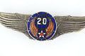 U.S. WWII 20th Air Force Wings Badge Pin Medal Enamel