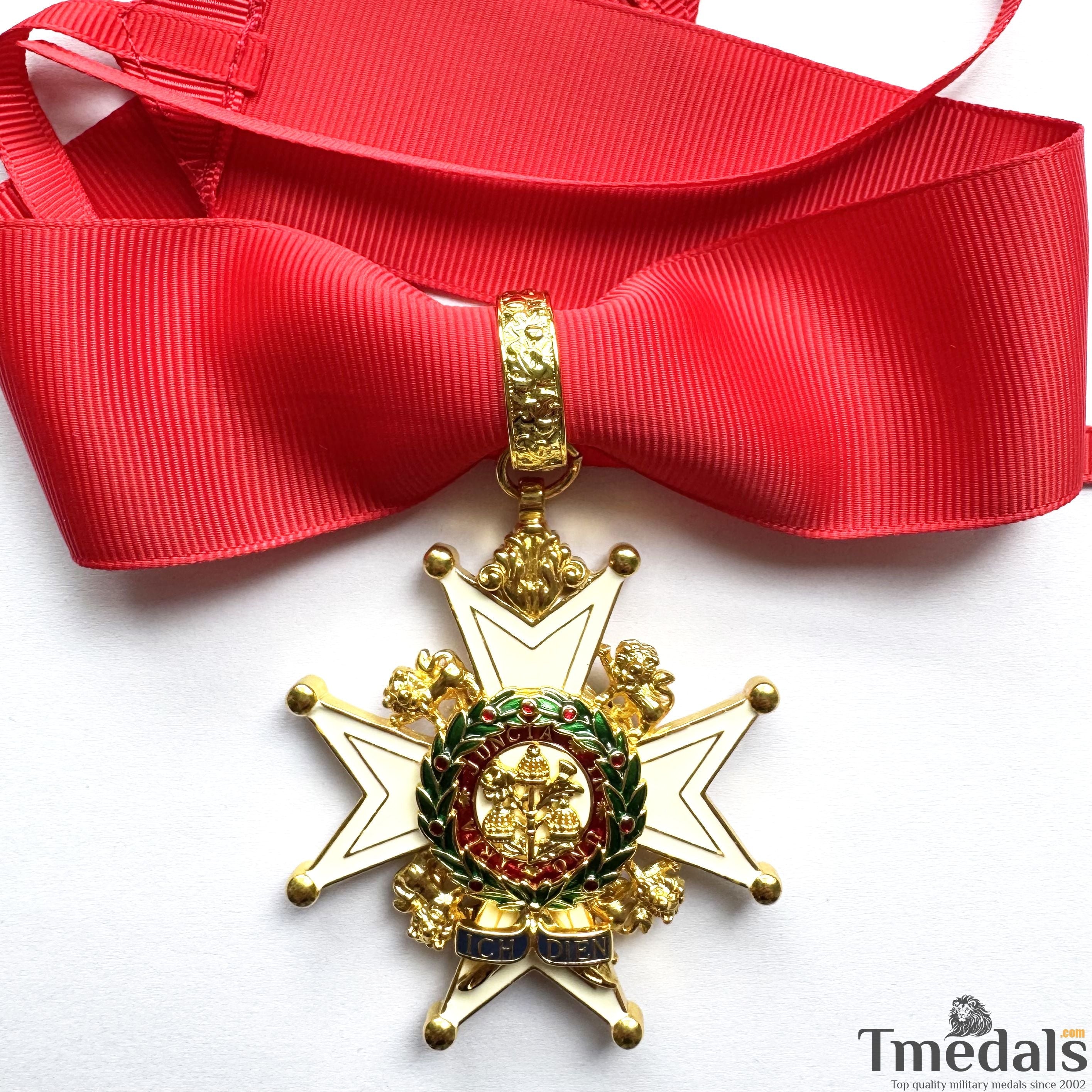 UK Order of the Bath Knight Commander Class Great Britain Medal neck ribbon detail view 3