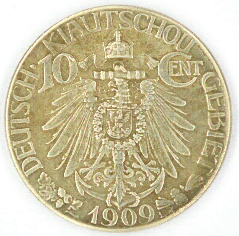 German Kiautschou Colony 10 Cent Coin 1909 replica