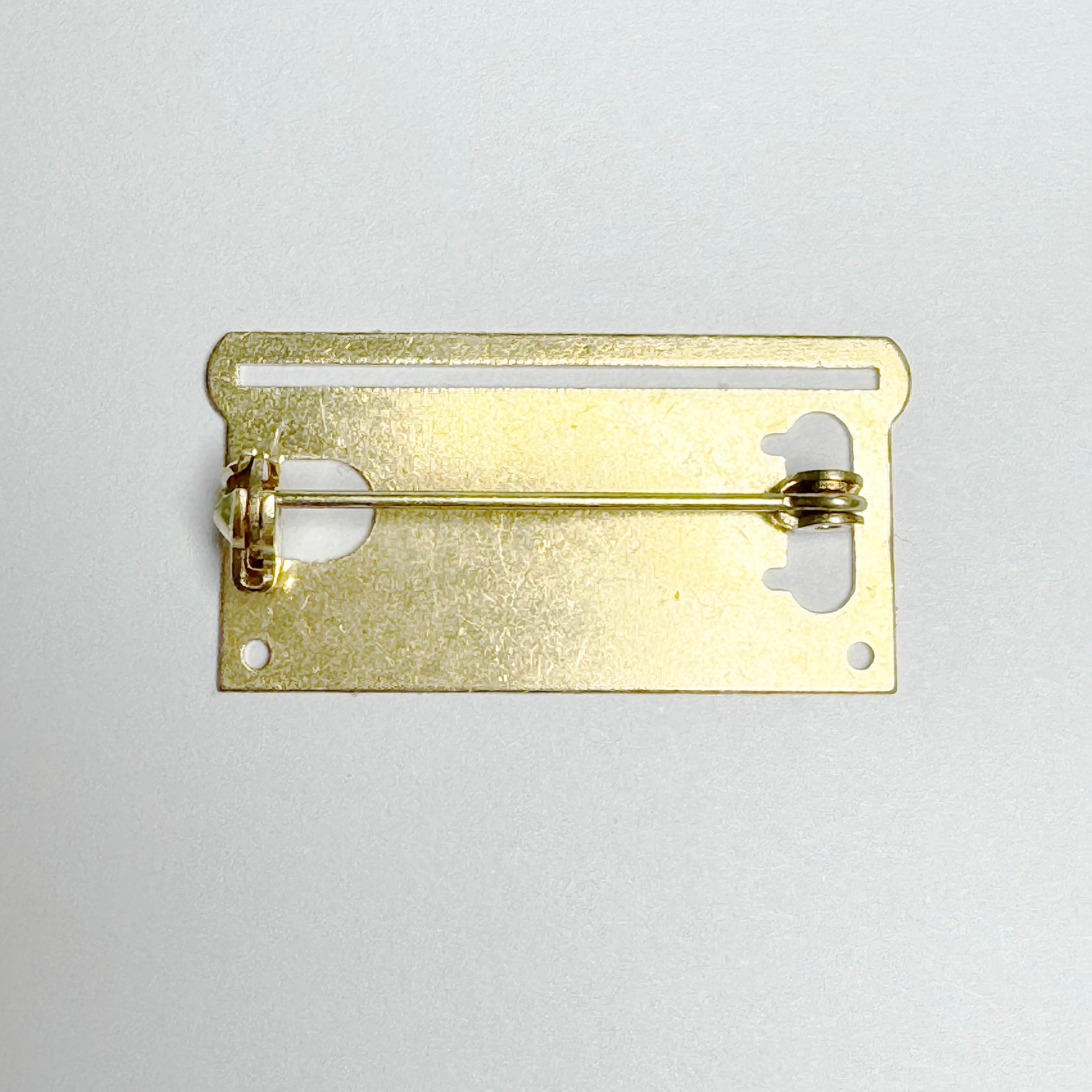 10× Medal Ribbon Mounting Bars – 1-Space Brooch Pin – Fits 30 – 34 mm Ribbons – Brass detail view 9