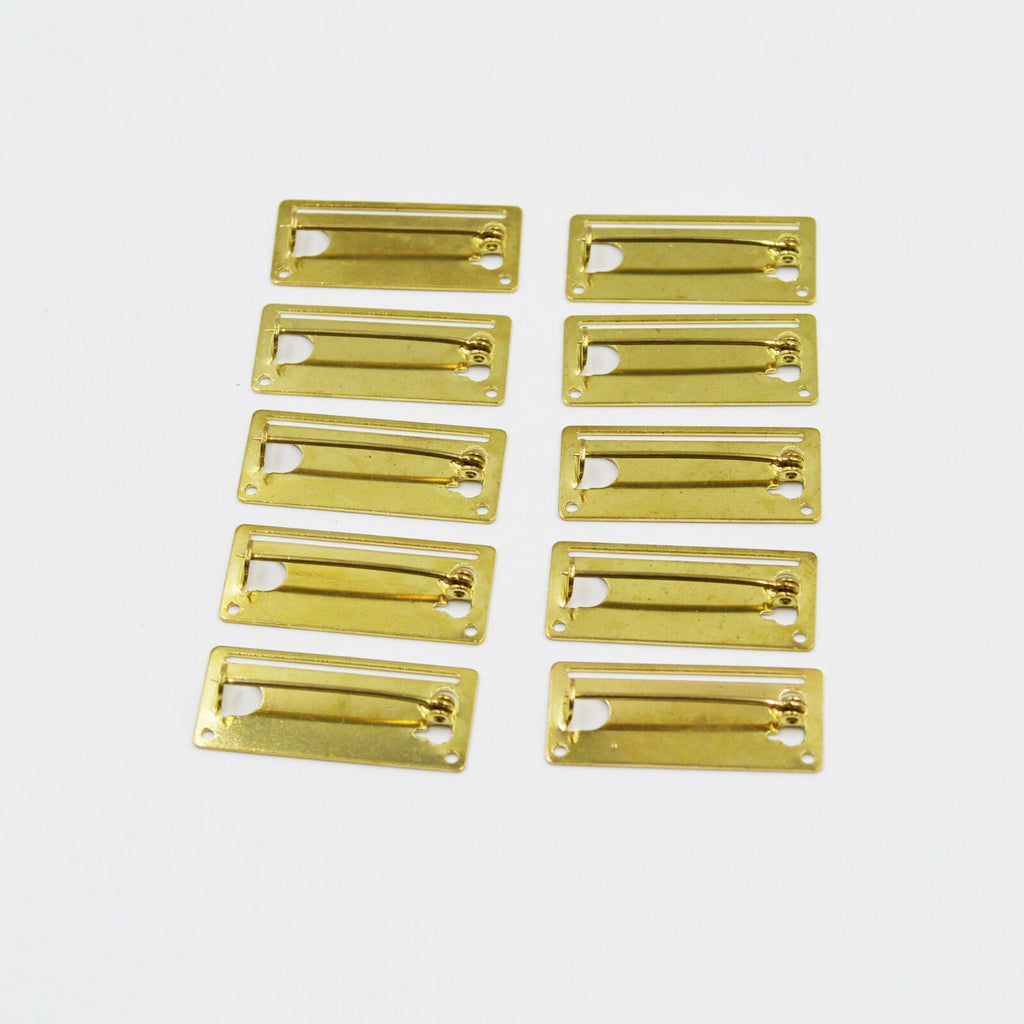 1x Medal Ribbon Mounting Bar – 1-Space Brooch Pin – Fits 32 – 34 mm Full-Size Ribbon – Brass detail view 2