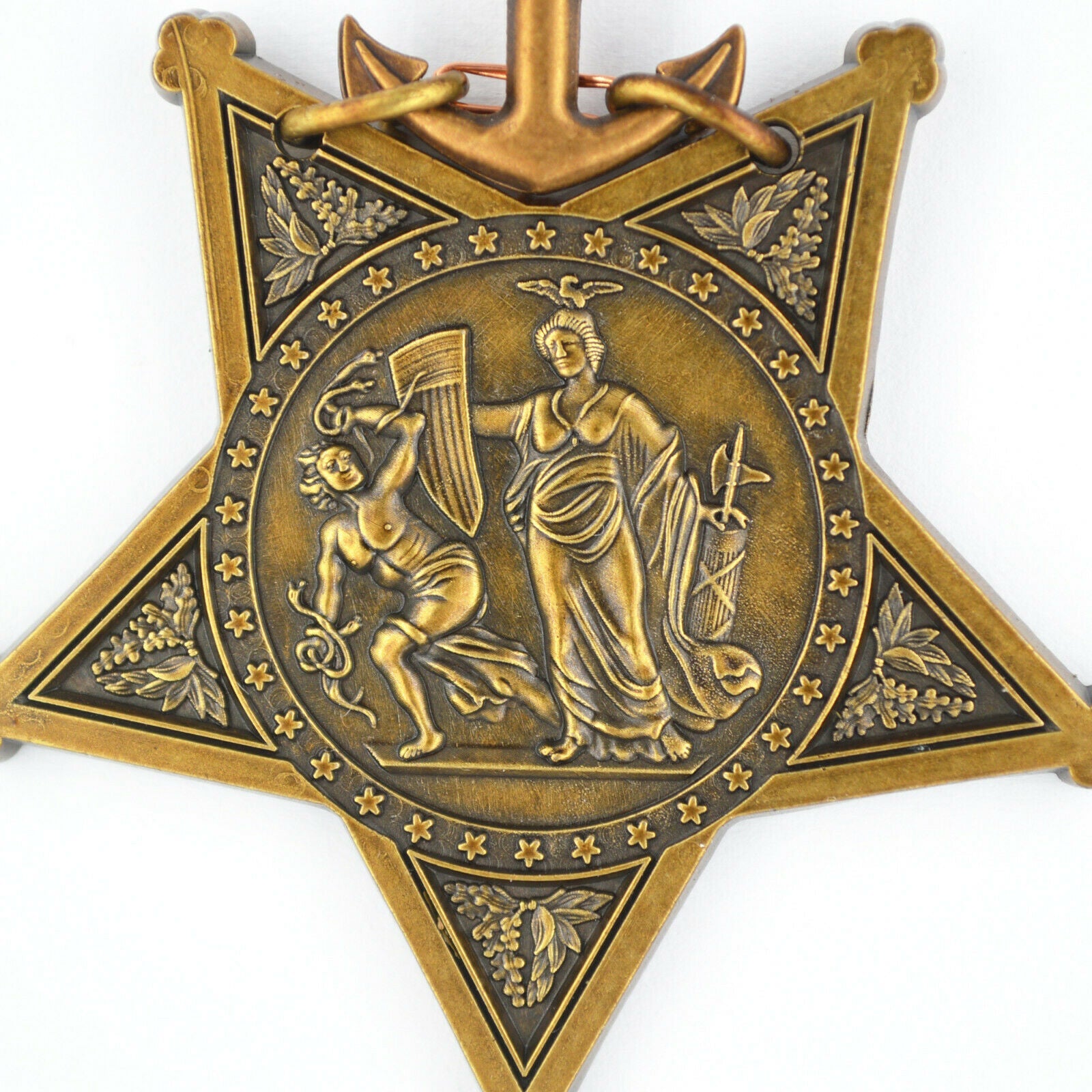 Cased U.S. Medal of Honor Navy MOH Ribbon Bar Congressional Order Badge WWII detail view 3
