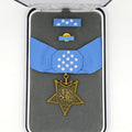 Cased U.S. Medal of Honor Navy MOH Ribbon Bar Congressional Order Badge WWII reproduction
