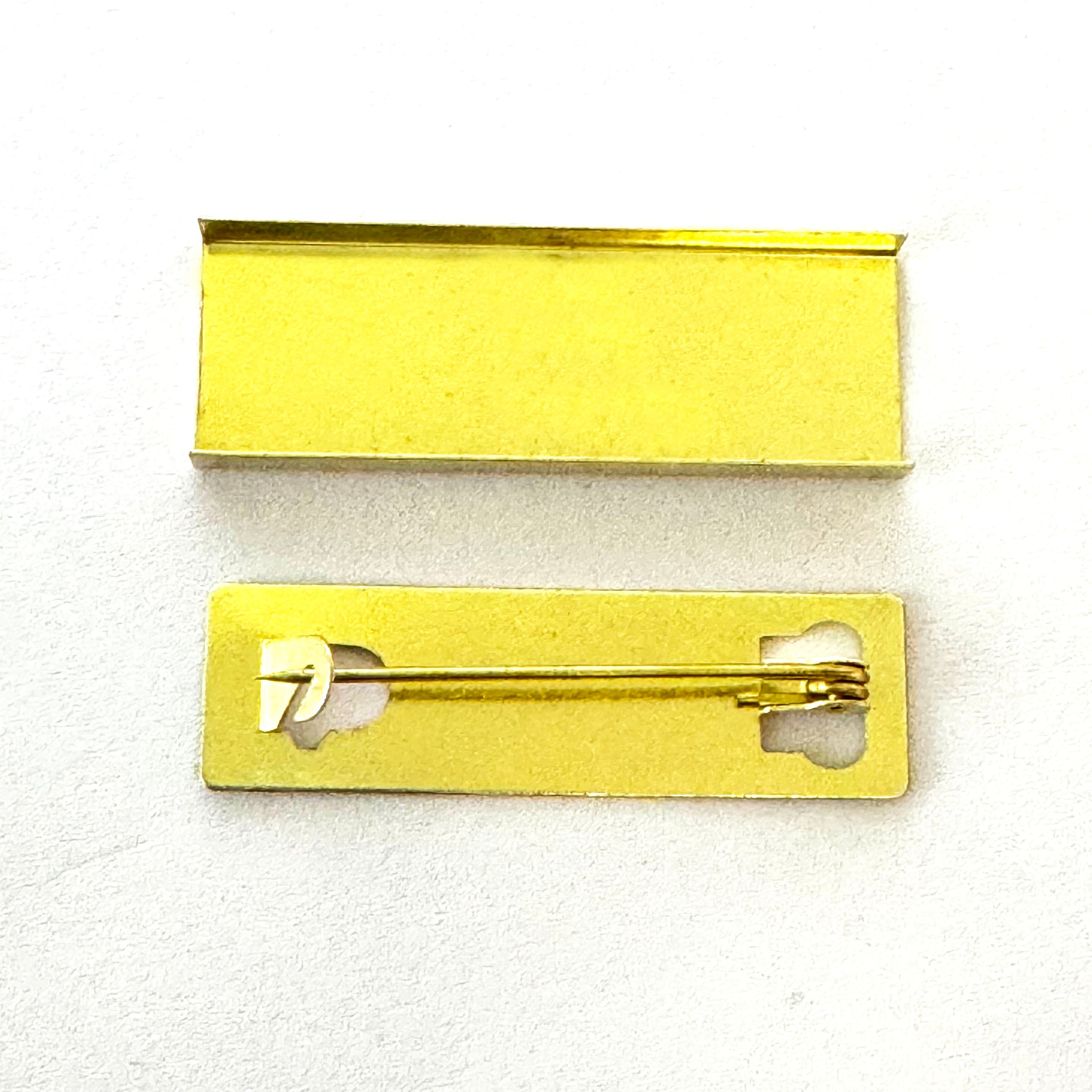 10× Brass Medal Mount Bars for Full-Size Medals – Fits 35 – 38 mm Ribbons – 10 Pieces detail view 3