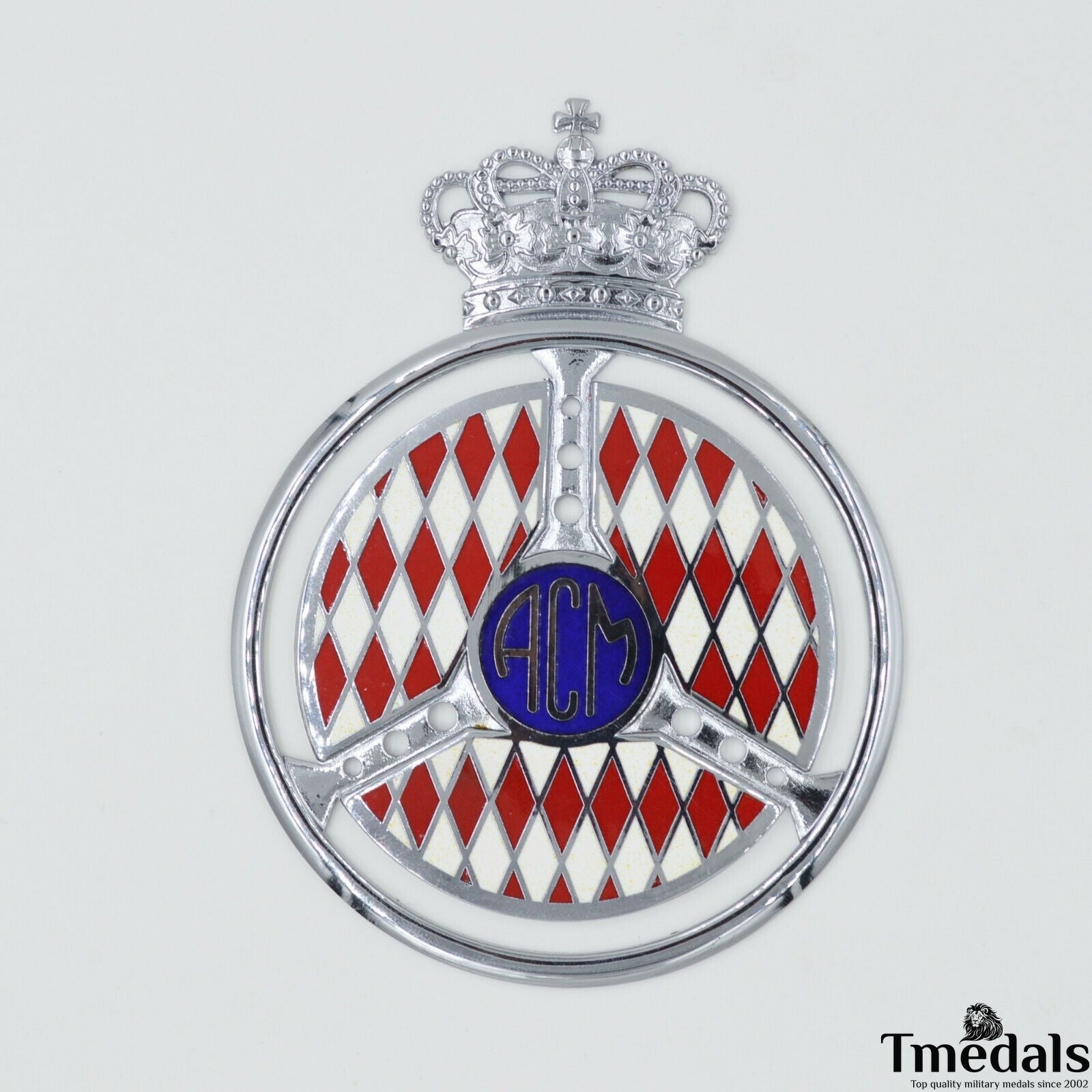 Original Automobile Club de Monaco (ACM) Grille Badge – Brass & Hard Enamel, Cased original item
