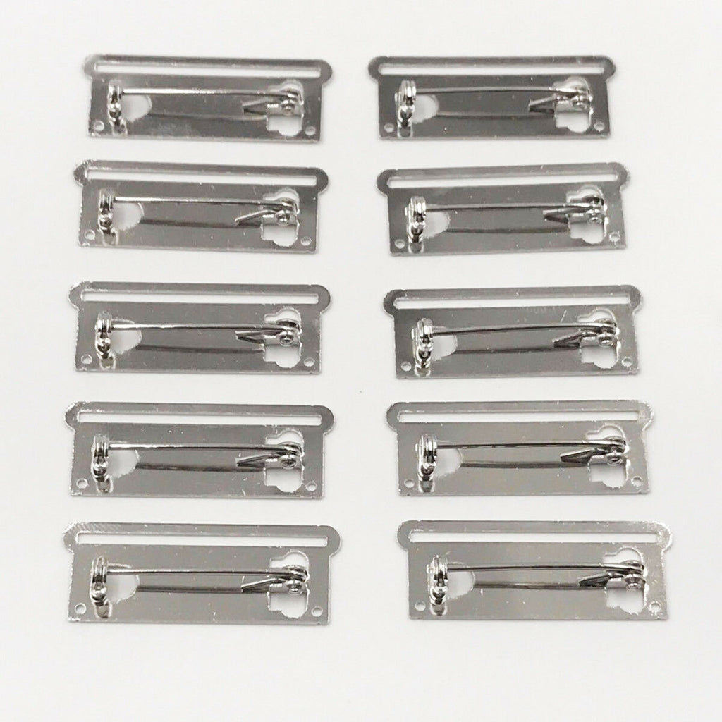 10× Medal Ribbon Mounting Bars Brooch Pin Fixing 1 Space, for 35-37mm Ribbon