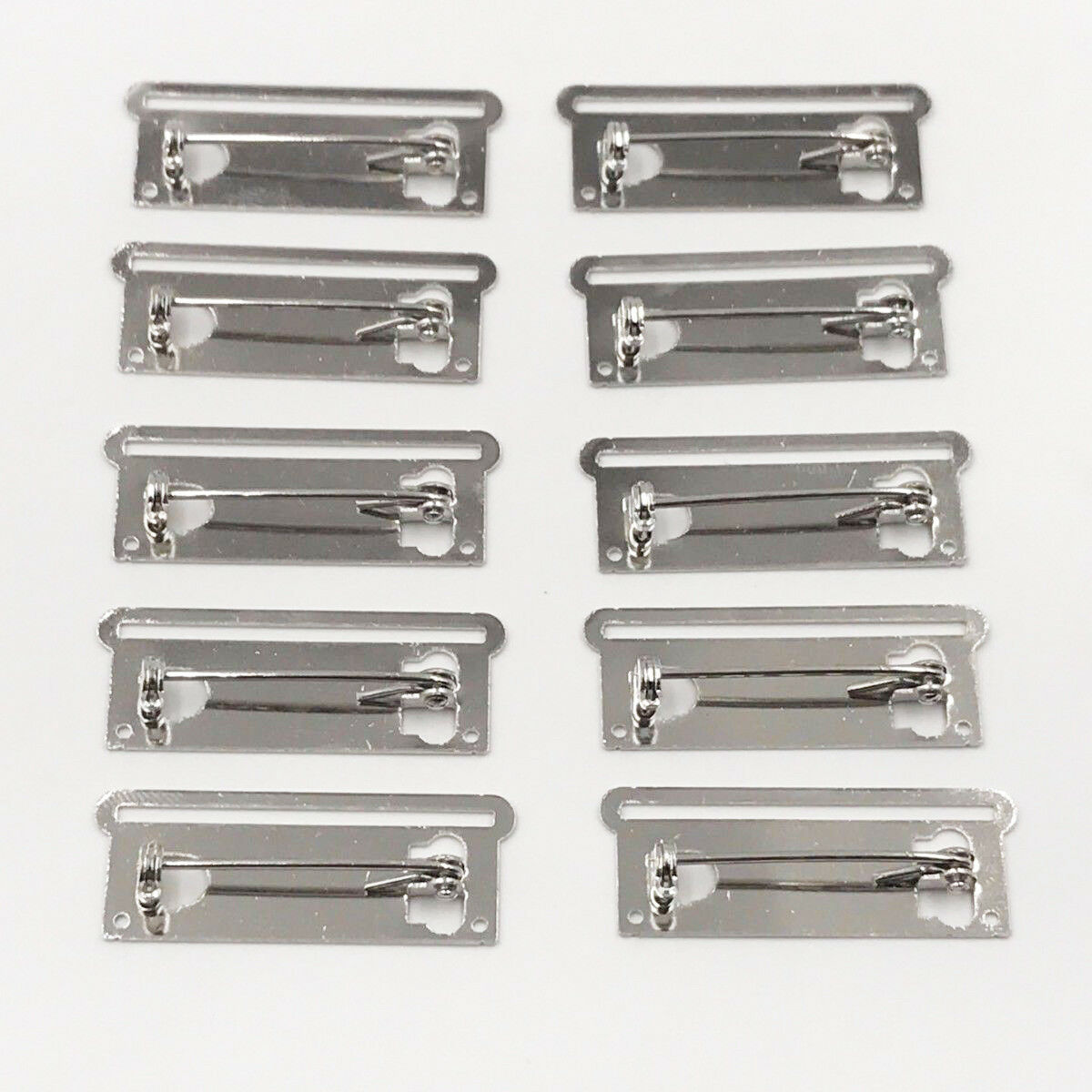 10× Medal Ribbon Mounting Bars Brooch Pin Fixing 1 Space, for 35-37mm Ribbon
