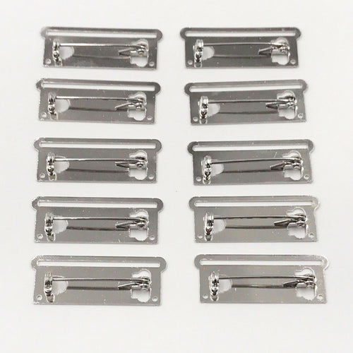 10× Medal Ribbon Mounting Bars Brooch Pin Fixing 1 Space, for 35-37mm Ribbon