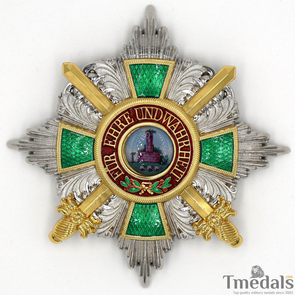 German Order of the Zähringer Lion – Commander Breast Star with Swords reproduction