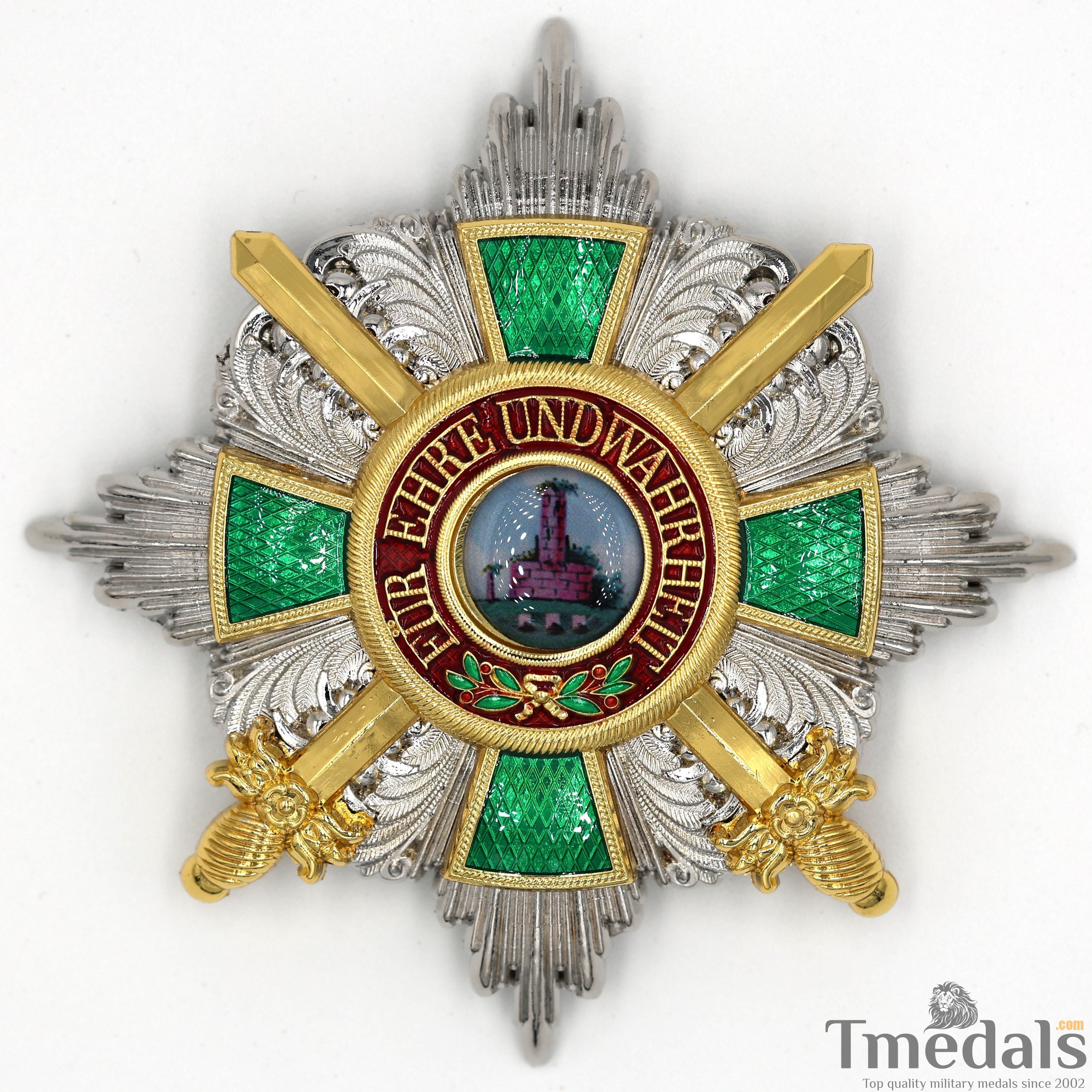 German Order of the Zähringer Lion – Commander Breast Star with Swords reproduction