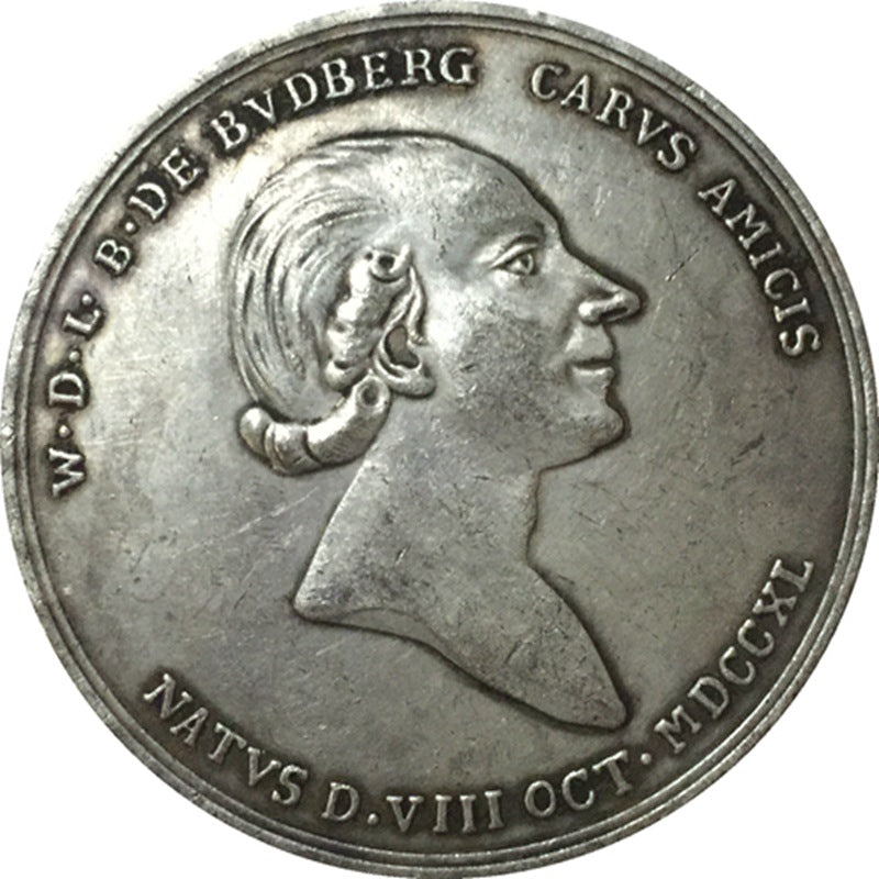 Russia Latvia Medal 1784 for the Death of the Poet and Painter Waldemar B16 detail view 2