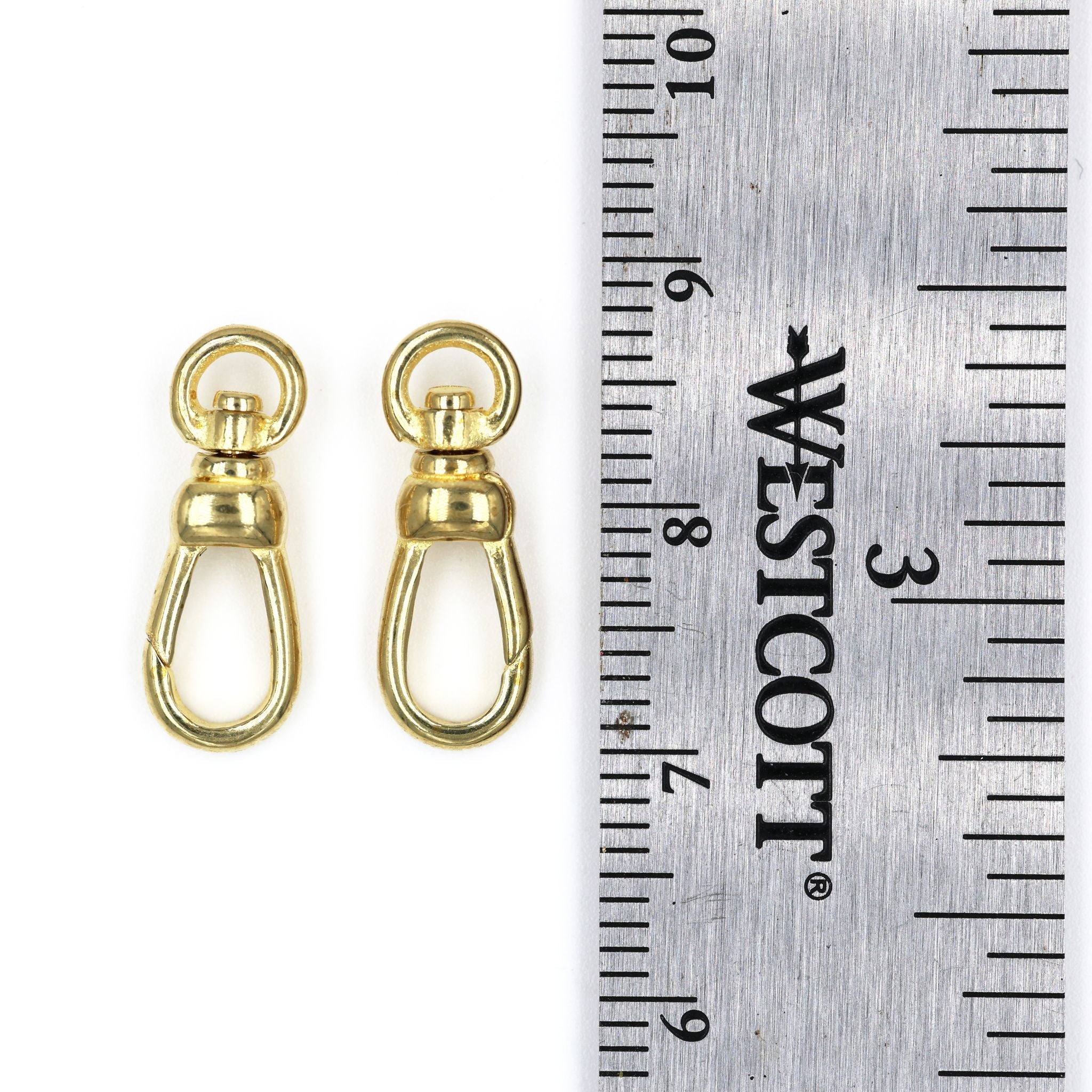 2pcs Solid Brass Swivel Hooks for UK European Medal Sash Ribbon Hardware 17.4mm detail view 4