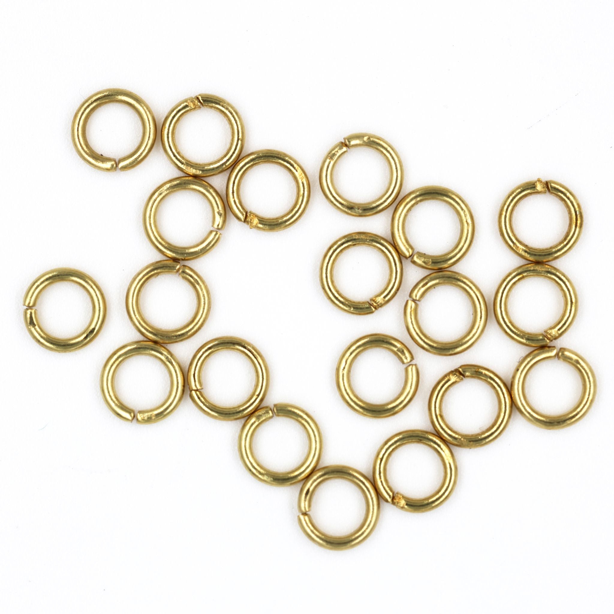 20pcs Solid Brass Mini Split Rings Medal Badge Sash Ribbon Hardware 4mm