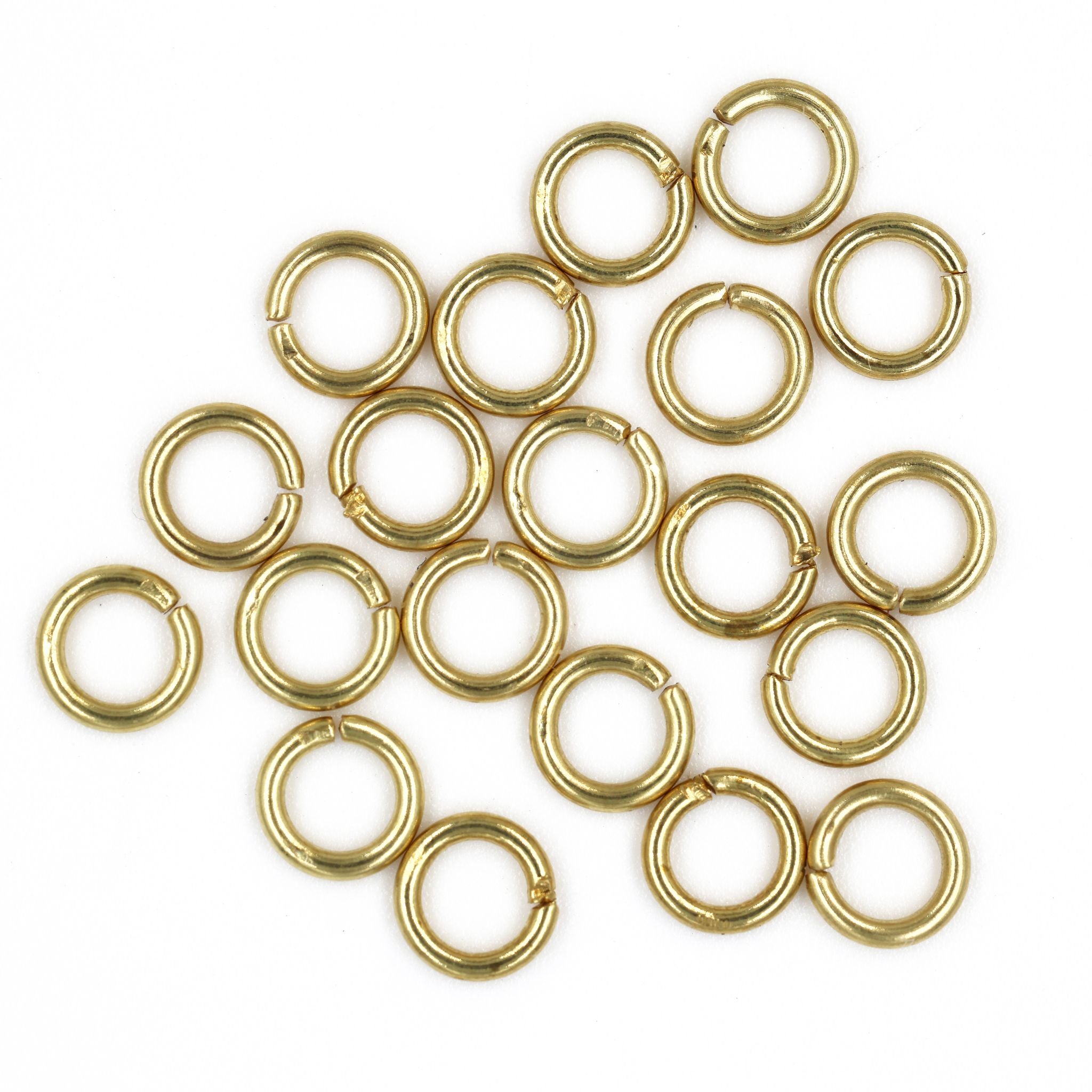 20pcs Solid Brass Mini Split Rings Medal Badge Sash Ribbon Hardware 4mm detail view 8