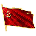 USSR CCCP Soviet Red Flag Pin Badge Brass Enamel Hammer Sickle Collectible reproduction
