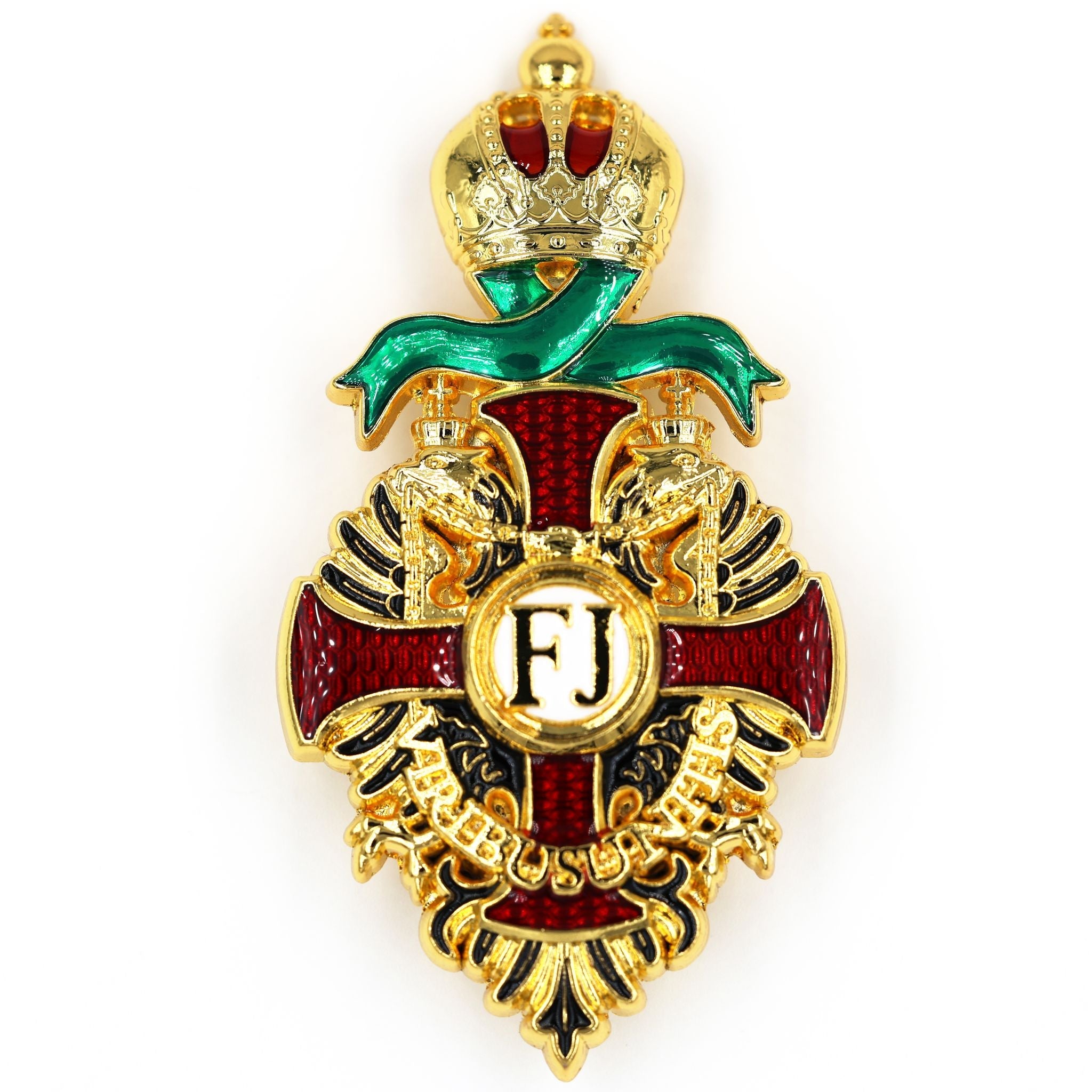 Austro Hungarian Franz Joseph Order Style Badge Pin FJ Medal detail view 3