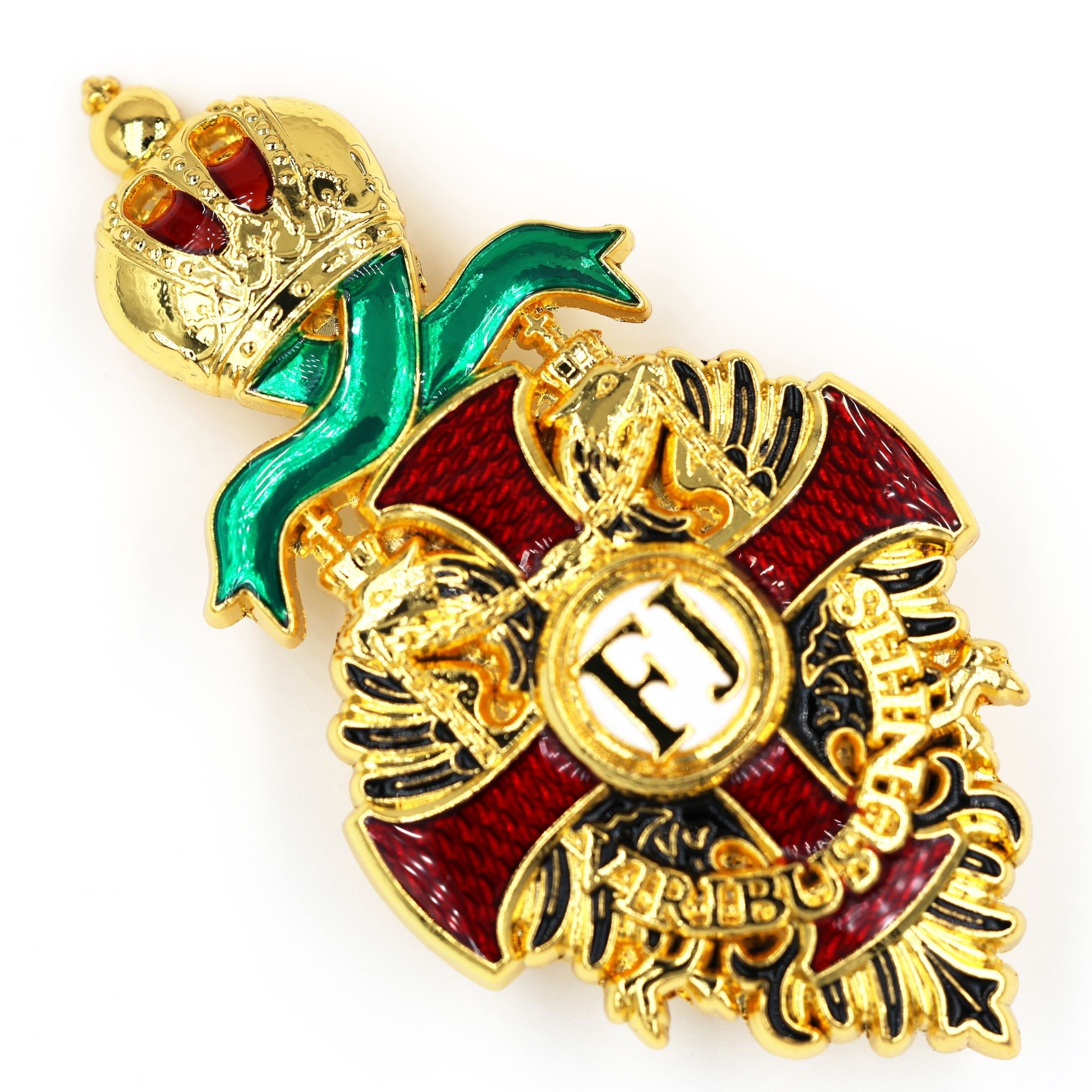 Austro Hungarian Franz Joseph Order Style Badge Pin FJ Medal detail view 6