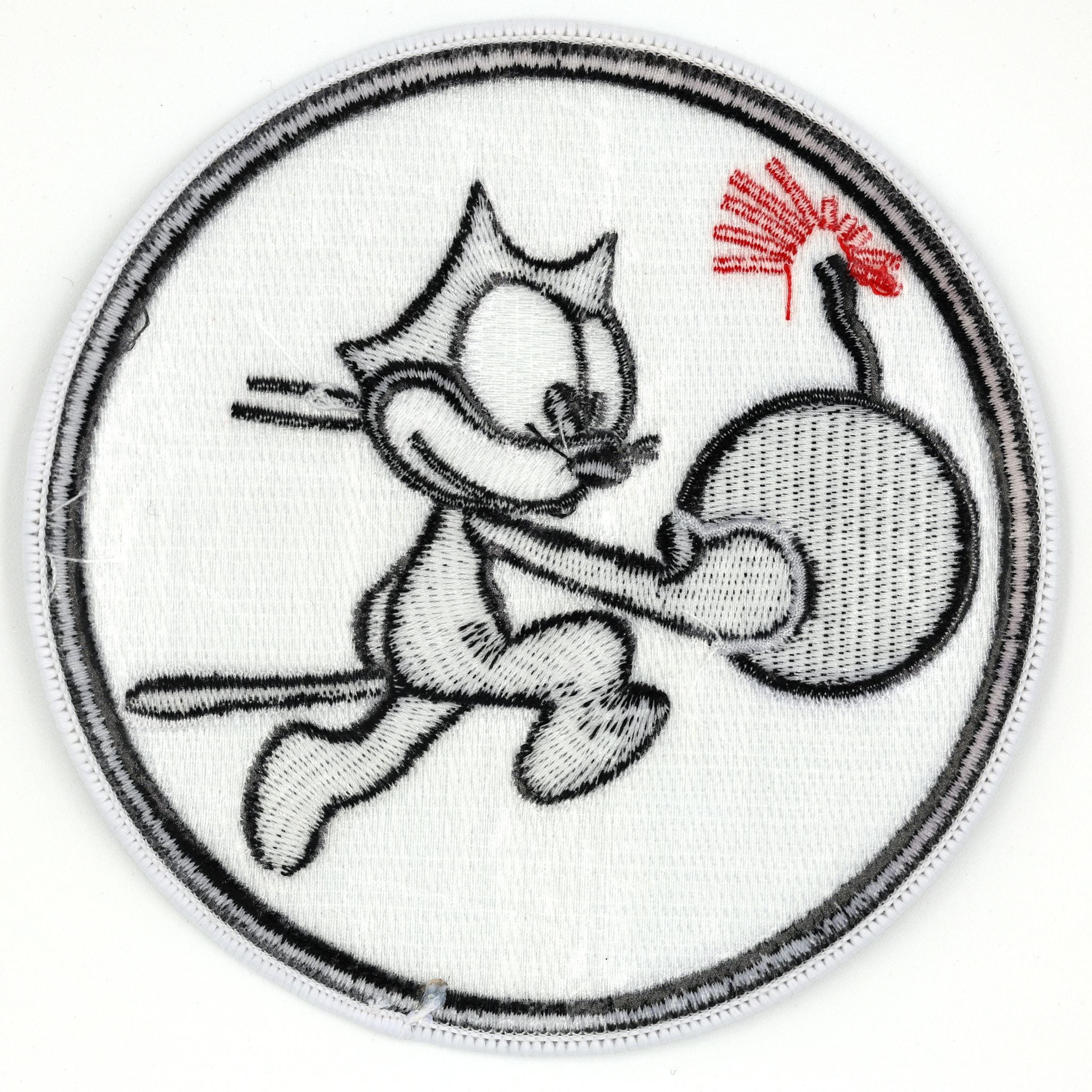 U.S. Navy VF-31 Fighting 31 Felix The Cat With Bomb Embroidered Patch WWII detail view 2