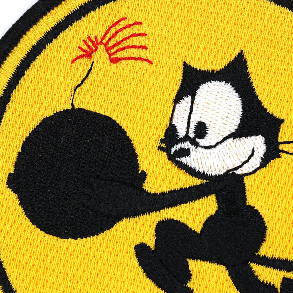 U.S. Navy VF-31 Fighting 31 Felix the Cat Bomb Embroidered Patch WWII Style detail view 3