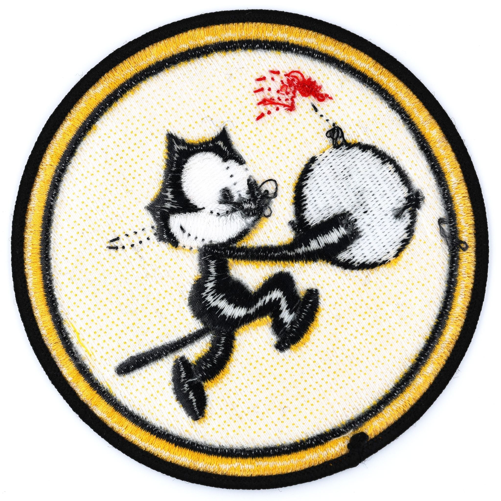 U.S. Navy VF-31 Fighting 31 Felix the Cat Bomb Embroidered Patch WWII Style detail view 2