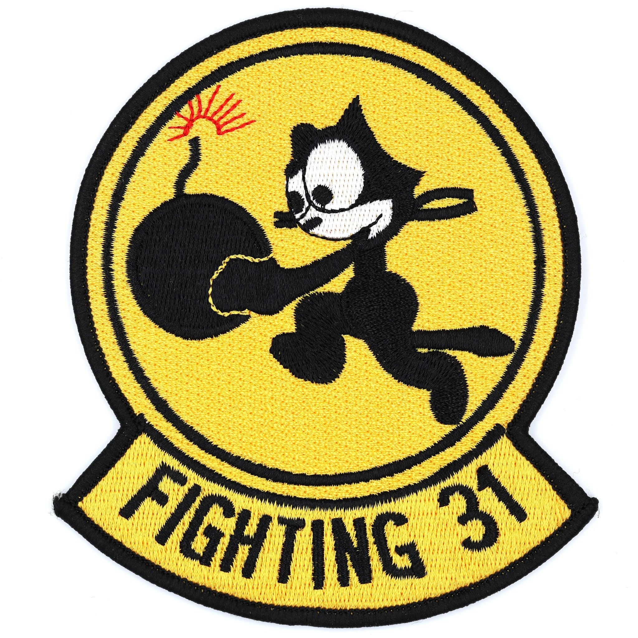 U.S. Navy VF-31 Fighting 31 Felix the Cat Bomb Embroidered Patch reproduction