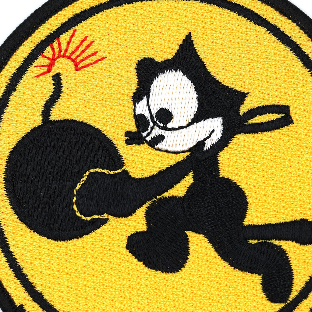 U.S. Navy VF-31 Fighting 31 Felix the Cat Bomb Embroidered Patch detail view 4