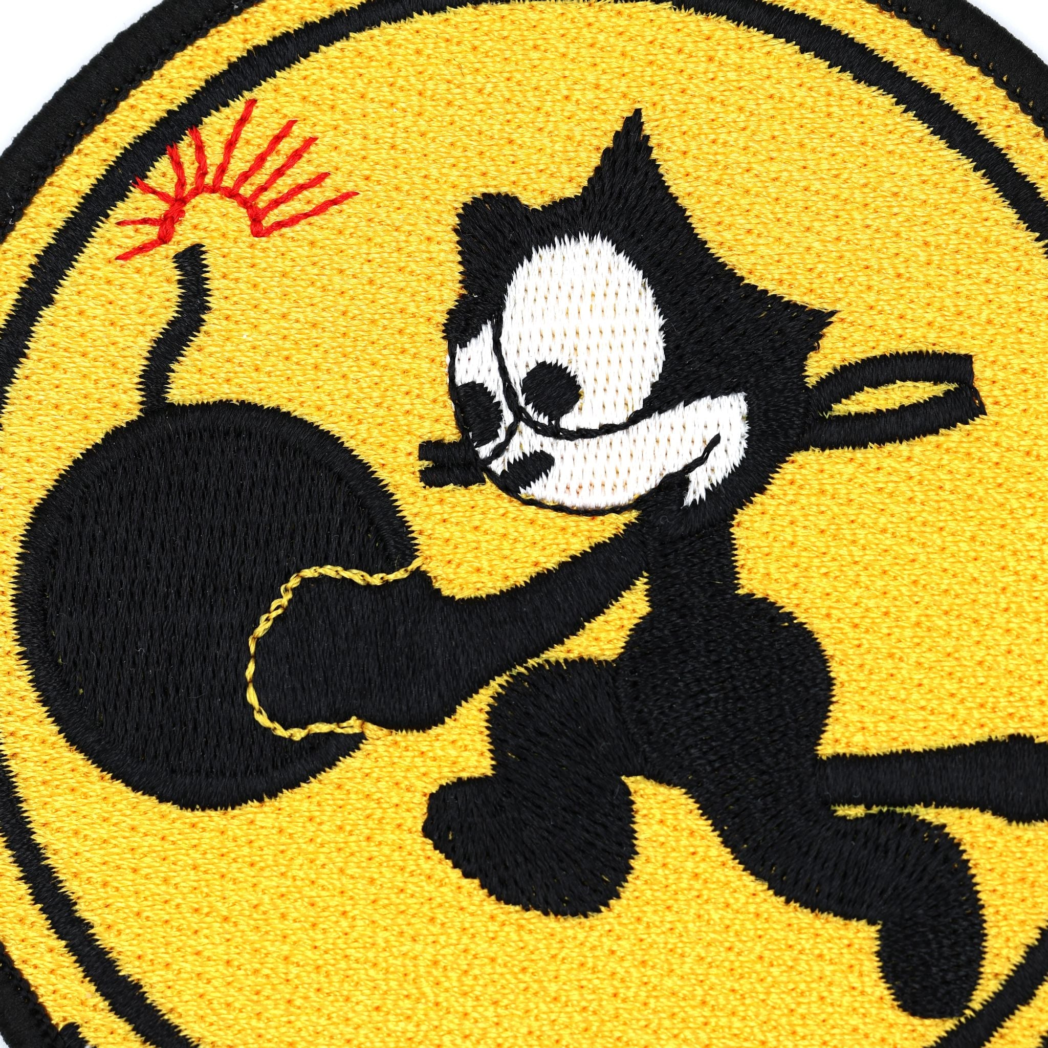 U.S. Navy VF-31 Fighting 31 Felix the Cat Bomb Embroidered Patch detail view 4