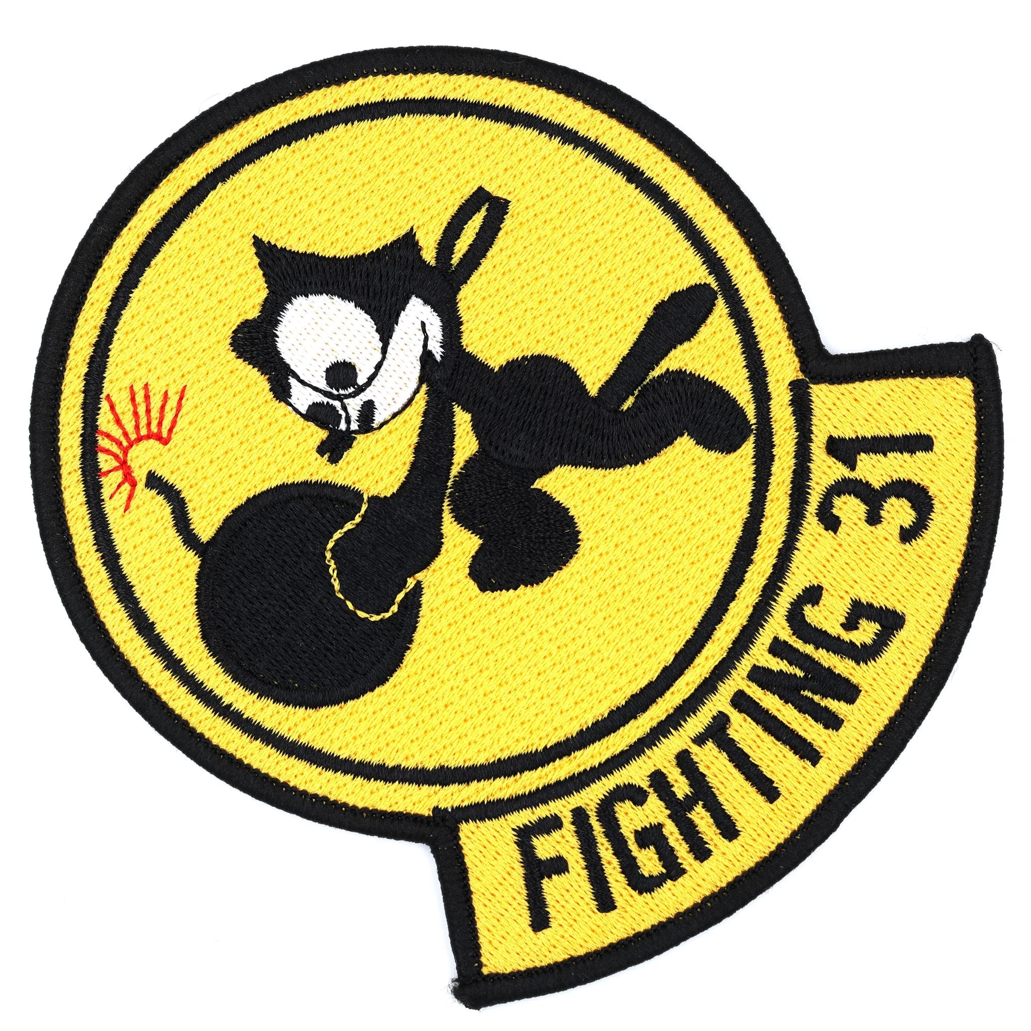 U.S. Navy VF-31 Fighting 31 Felix the Cat Bomb Embroidered Patch detail view 6