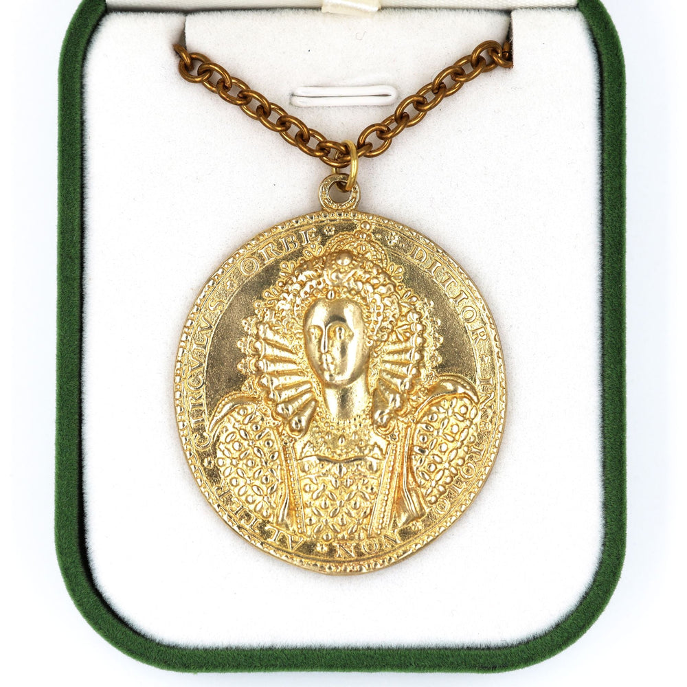 Queen Elizabeth I Armada Medal – Solid Copper with Chain reproduction