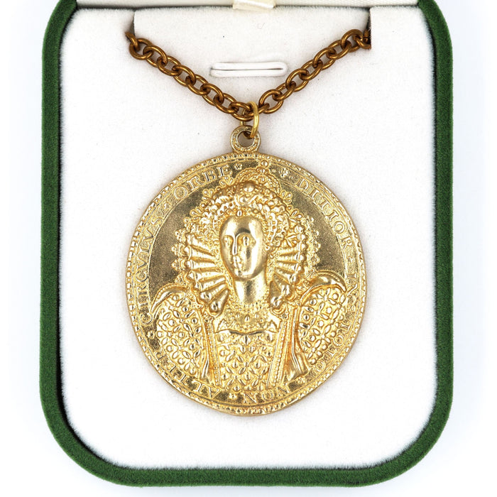 Queen Elizabeth I Armada Medal – Solid Copper with Chain reproduction