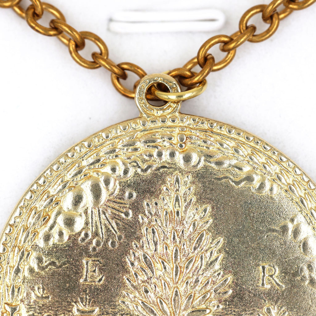 Queen Elizabeth I Armada Medal – Solid Copper with Chain detail view 11