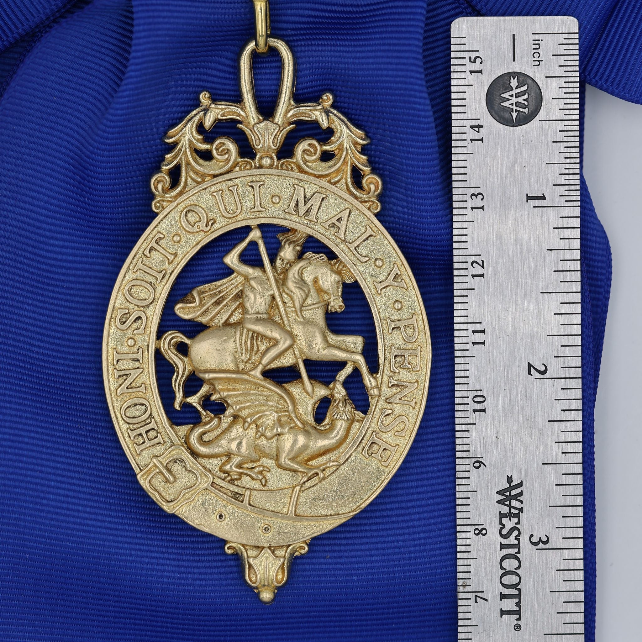 Order of the Garter Lesser George Badge & Ceremonial Sash – Museum Size 84.9 mm detail view 13