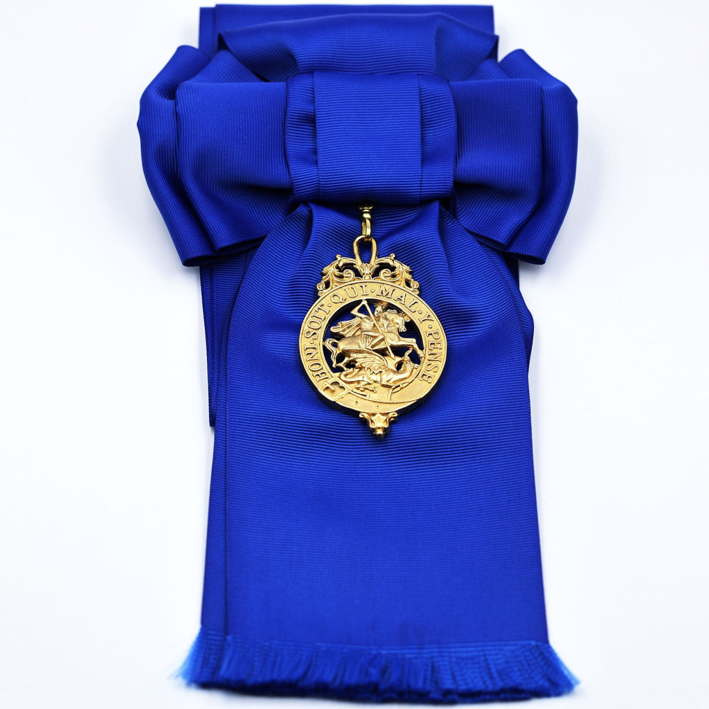 Order of the Garter Lesser George Badge & Ceremonial Sash – Museum Size 84.9 mm detail view 5