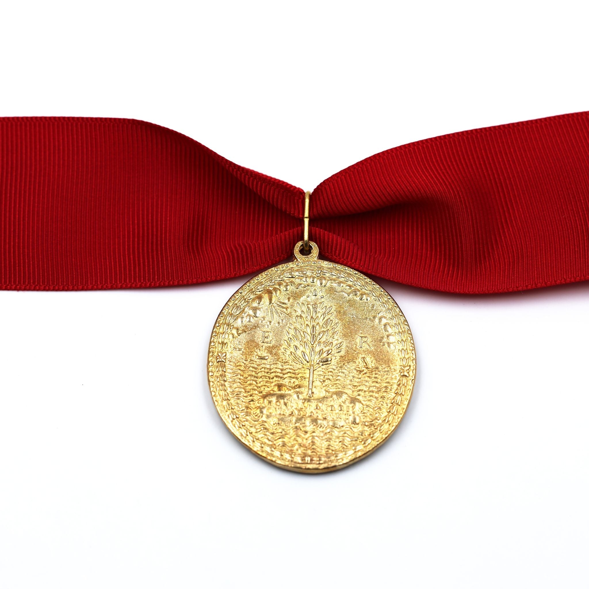 Queen Elizabeth I Armada Medal – Solid Copper with Red Ribbon Blue Case detail view 8
