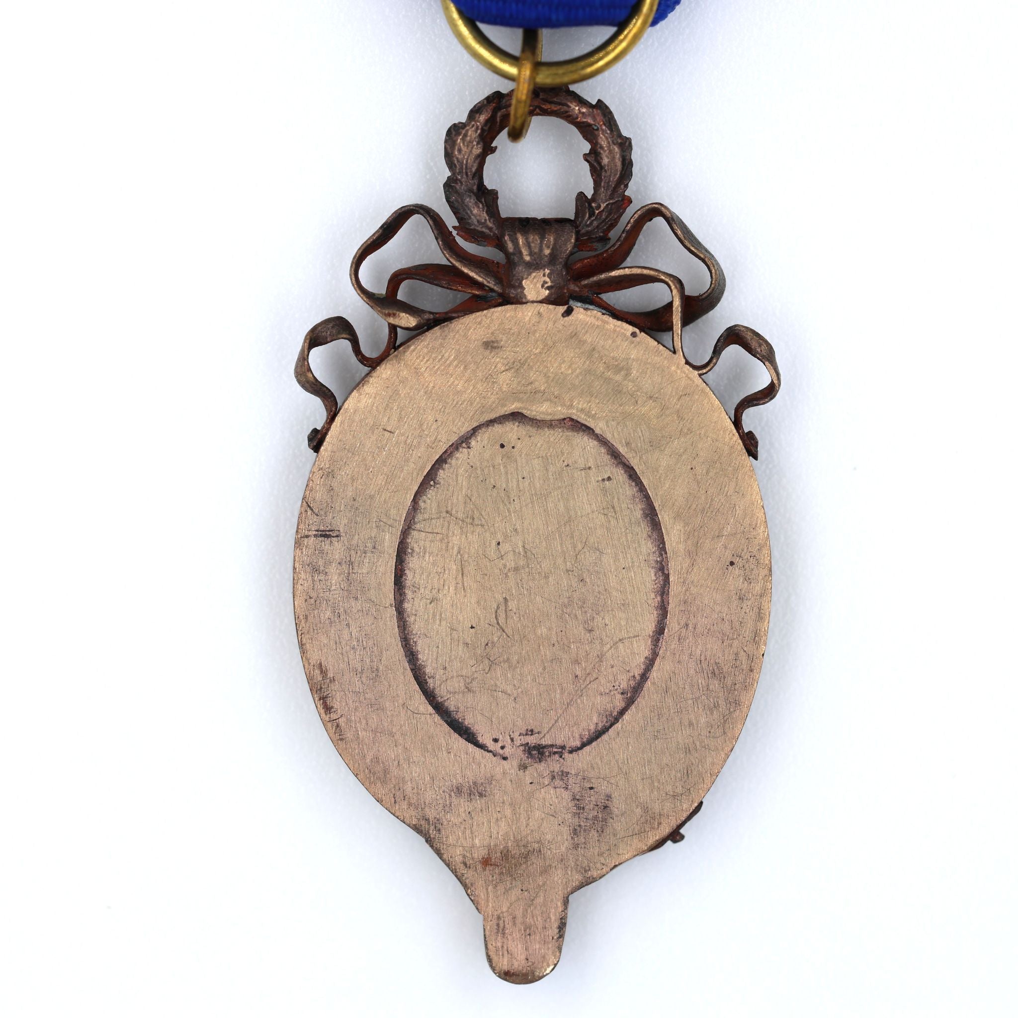 Order of the Garter Lesser George Solid Brass Enamel Blue Ribbon detail view 4