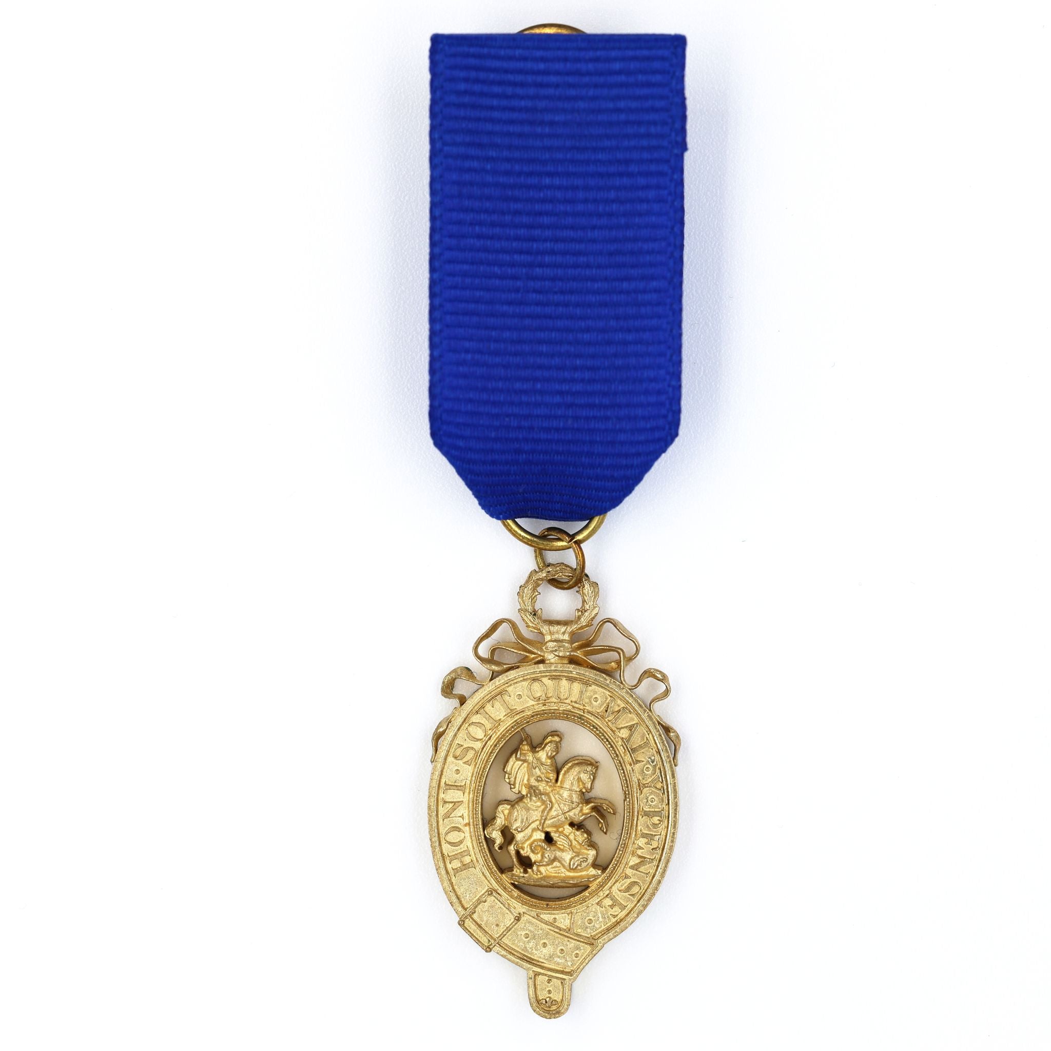Order of the Garter Lesser George Openwork Brass with Blue Ribbon replica
