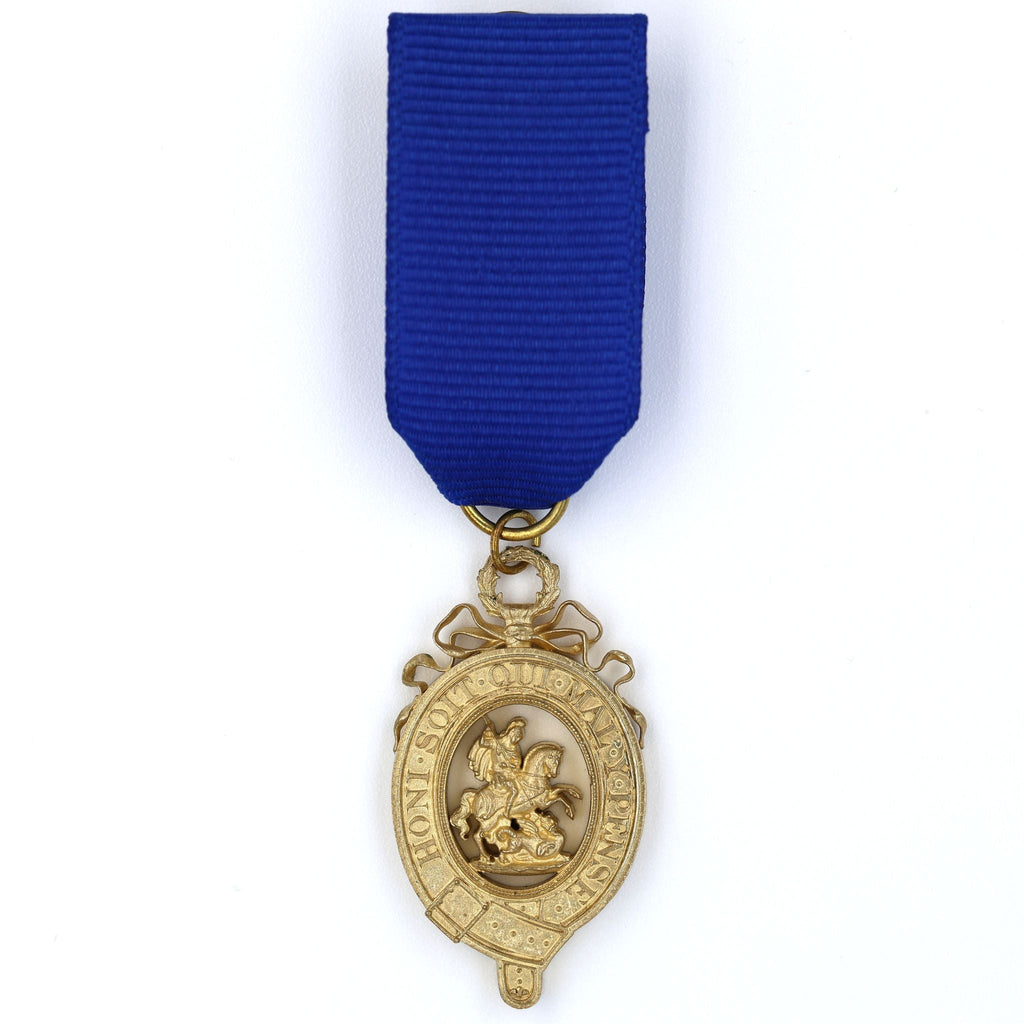 Order of the Garter Lesser George Openwork Brass with Blue Ribbon detail view 3