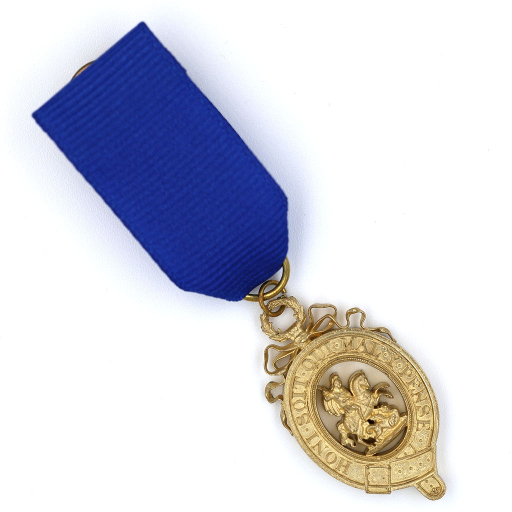 Order of the Garter Lesser George Openwork Brass with Blue Ribbon detail view 6
