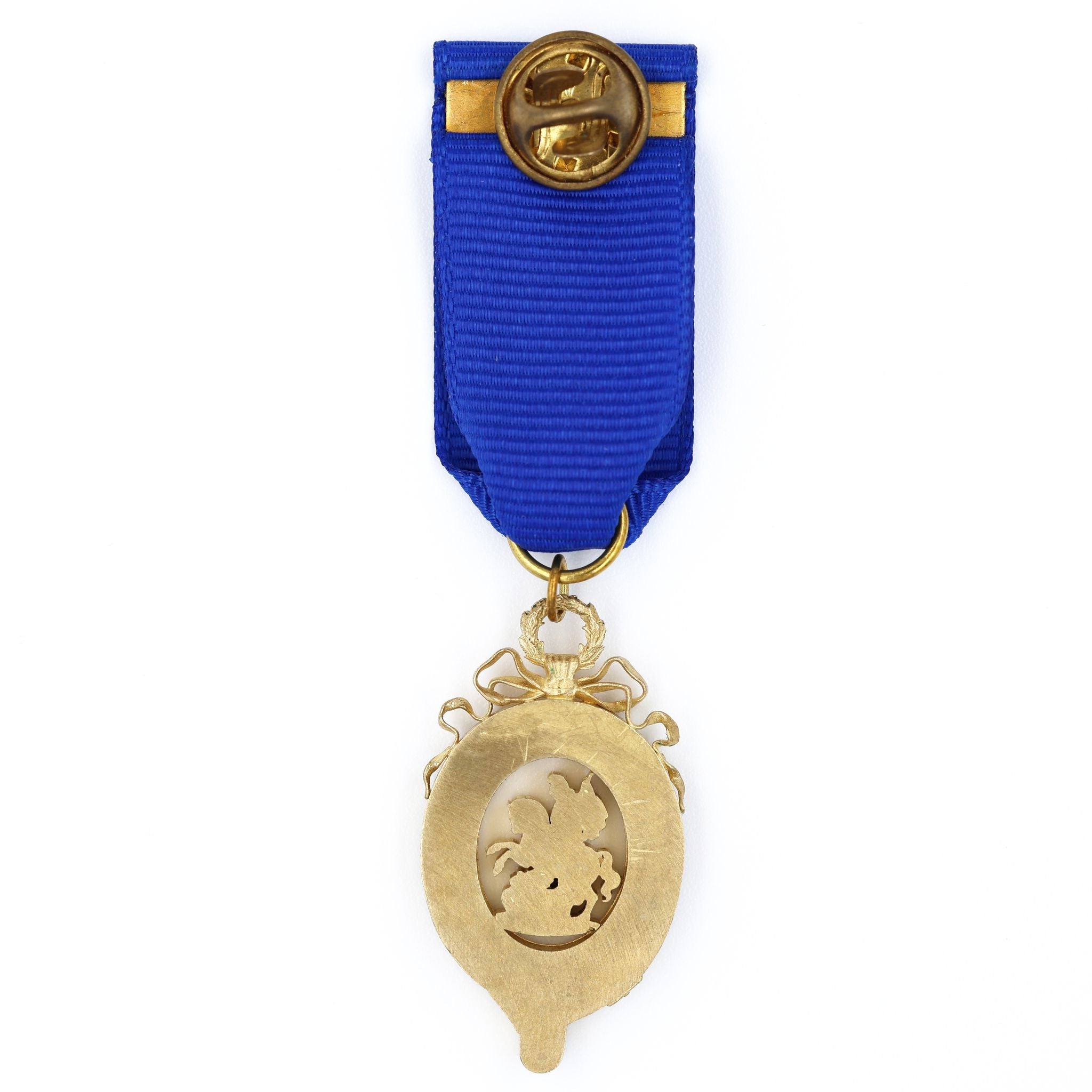 Order of the Garter Lesser George Openwork Brass with Blue Ribbon detail view 2