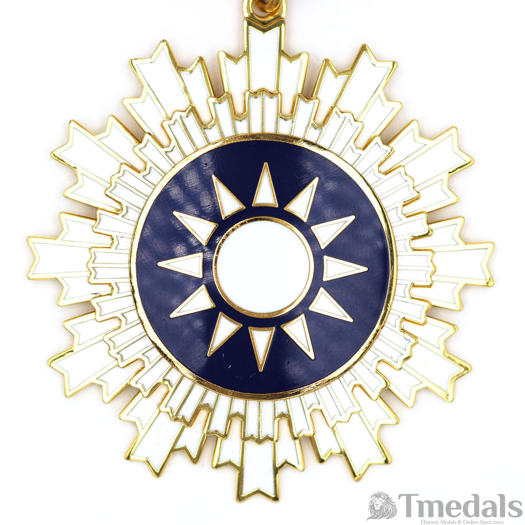 ROC Blue Sky White Sun Starburst Medal & Ribbon Bar – Later Pattern