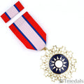 ROC Blue Sky White Sun Starburst Medal & Ribbon Bar – Later Pattern