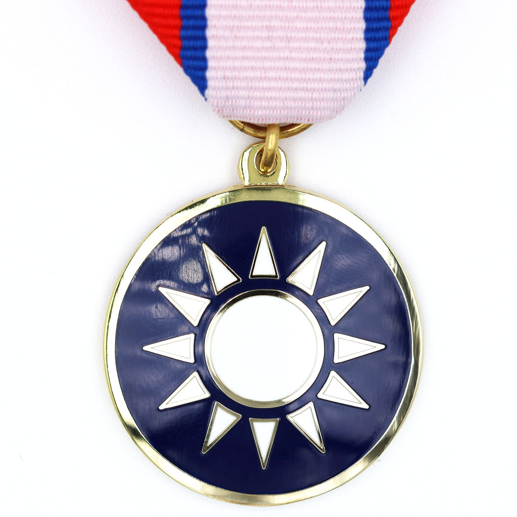 ROC Blue Sky White Sun Medal with Matching Ribbon Bar