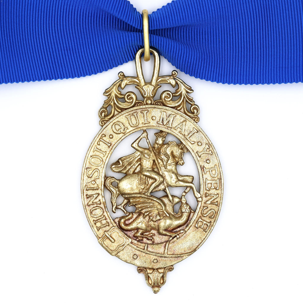 British Order of the Garter Lesser George 84.9mm Neck Badge with Blue Ribbon