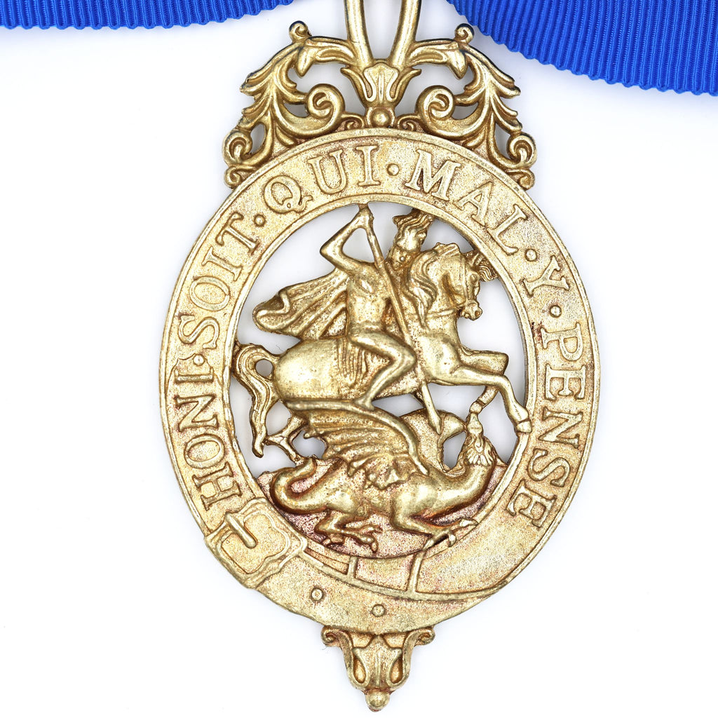 British Order of the Garter Lesser George 84.9mm Neck Badge with Blue Ribbon