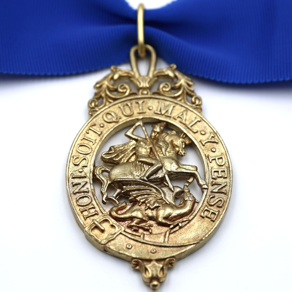 British Order of the Garter Lesser George 84.9mm Neck Badge with Blue Ribbon