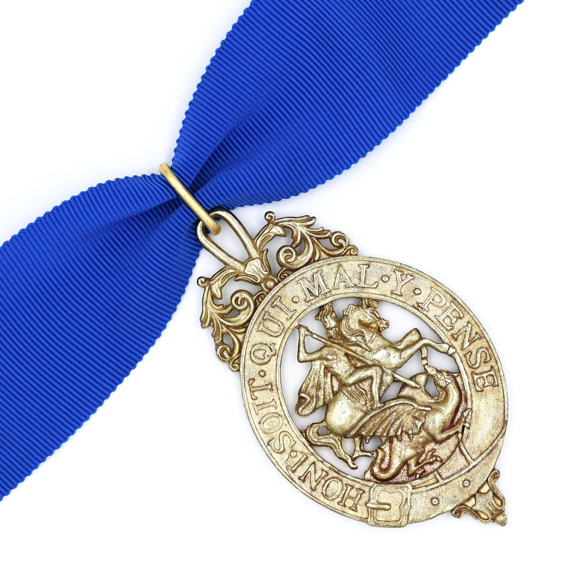 British Order of the Garter Lesser George 84.9mm Neck Badge with Blue Ribbon