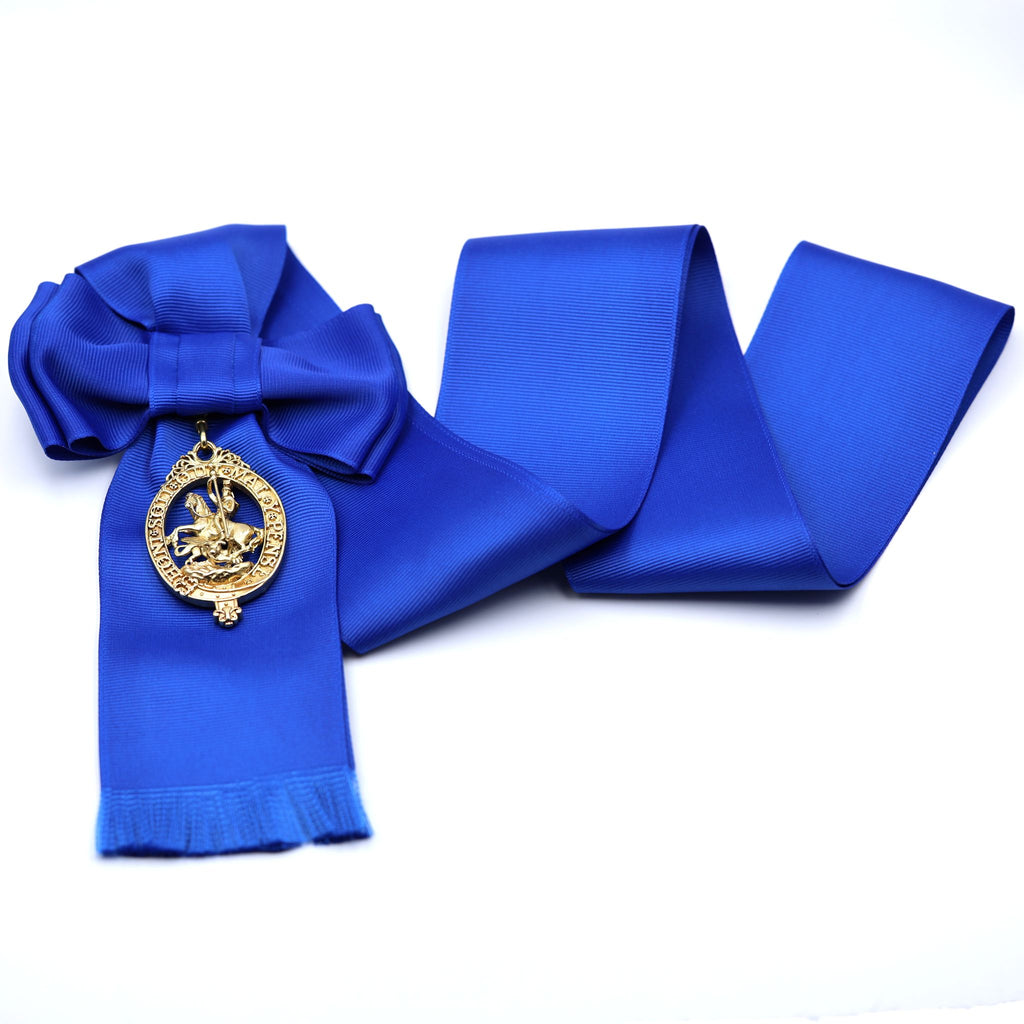 British Order of the Garter Ladies' Blue Sash & Lesser George Badge